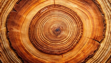 Fototapeta premium Intricate Rings of a Cross-Sectioned Tree Trunk Displaying Natural Wood Grain Patterns