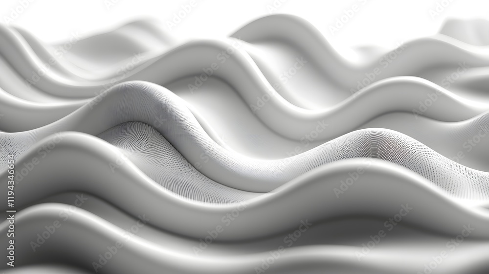 Poster elegant and captivating abstract background featuring smooth fluid waveform patterns in a monochrome