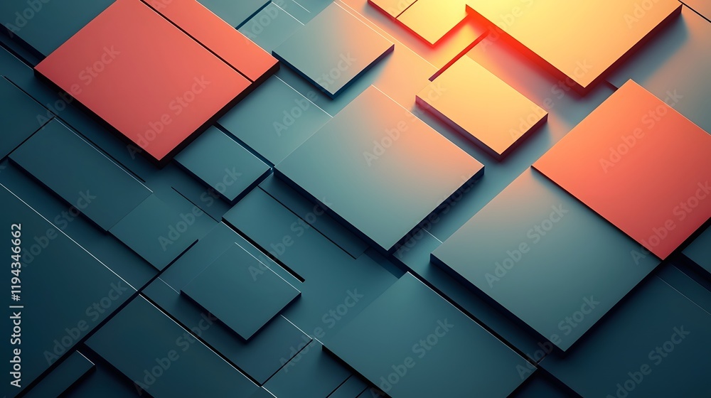 Poster muted geometric abstract background with clean minimalist shapes in neutral colors for professional 