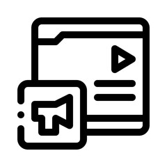 Video Marketing line icon