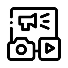 Social Media Marketing line icon