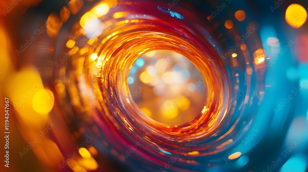 Aufkleber abstract swirling light patterns create a vibrant tunnel effect