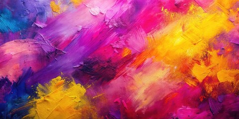 Fototapeta premium Vibrant Hues Abstract Painting Texture Background with Bold Brushstrokes and Impasto Effect
