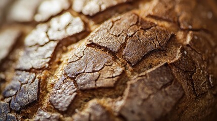 Textured Surface of a Freshly Baked Muffin Highlighting Crust and Detail in a Close-Up View