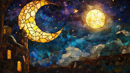 Beautiful stained glass background wallpaper