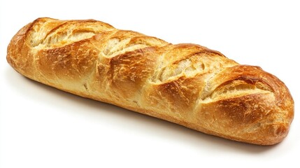 Fototapeta premium Artisan French Baguette with Golden Brown Crust Perfect for Delicious Sandwiches and Gourmet Meals