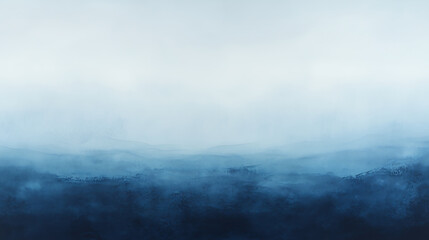 Fototapeta premium Soft Blue Watercolor Gradient Landscape with Layers of Mountains and Misty Horizon Creating Serene and Minimalistic Background for Artistic and Modern Design Applications