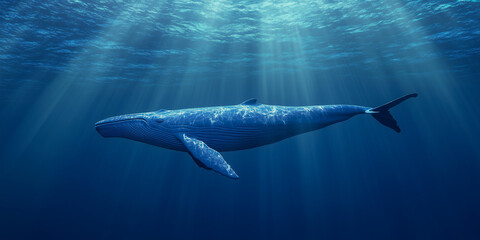 Fototapeta premium whale in the sea