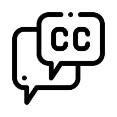 Closed Captioning line icon