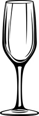 Silhouette of a glass illustration