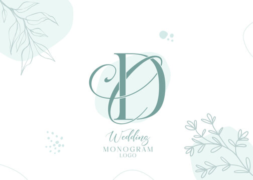 CD DC wedding initial monogram logo