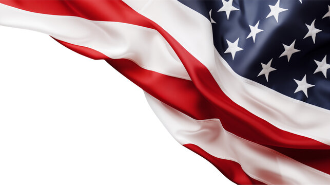 American Flag Draped on a transparent background - Powered by Adobe