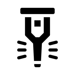 Crutches glyph icon