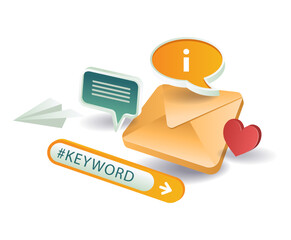 Digital marketing strategy illustration concept