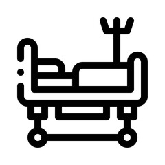 Hospital bed line icon