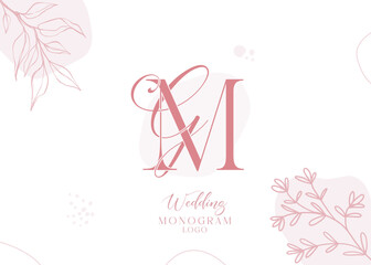 Wedding initial GM and MG monogram logo