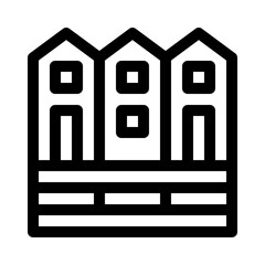 Townhouse line icon