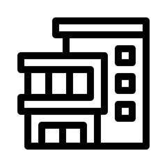 Modern house line icon