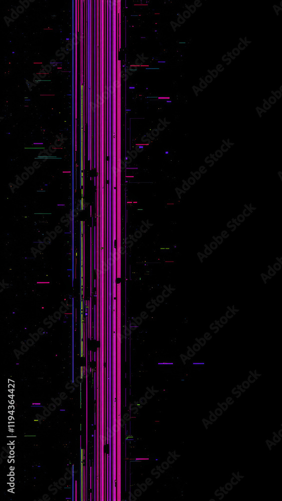 Aufkleber a vivid abstract background with a prominent vertical purple line and various color streaks creating