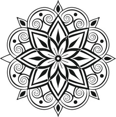 This mandala design showcases a beautiful and intricate arrangement, symbolizing balance and harmony. Each pattern and shape radiates outward from a central focal point, reflecting unity and interconn