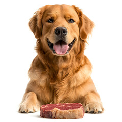 Obraz premium Dog With A Steak 