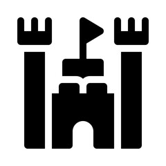 Castle glyph icon
