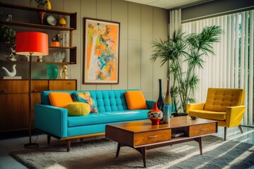 Mid century modern living room furniture architecture chair. .
