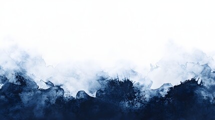 Obraz premium Abstract Blue Watercolor Landscape Painting