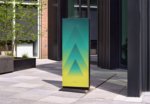 Mockup Of Vertical Customized Sign