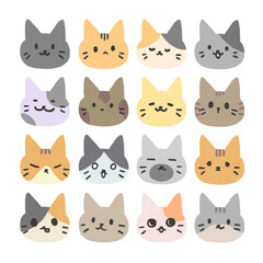 猫のアイコンセット