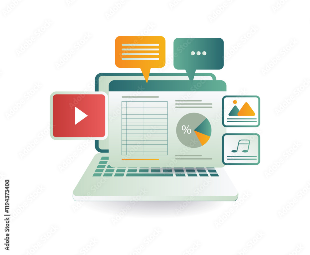 Poster online computer data analysis management