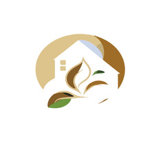 Fototapeta premium Abstract home and garden logo