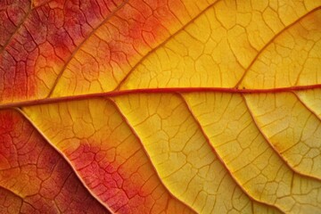 Close-up of vibrant autumn leaves showcasing intricate textures.