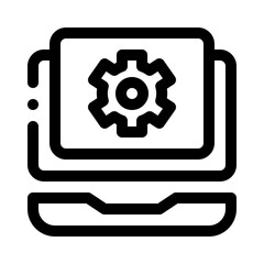 Laptop line icon