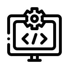 Fototapeta premium Software Code line icon