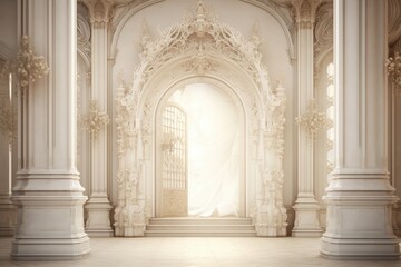 Majestic architecture grand hall interior design elegant environment bright viewpoint