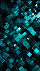 Digital technology blue and white transparent squares and curves poster background