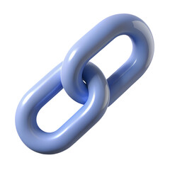 3d Realistic Chain or link Icon illustration in plastic style