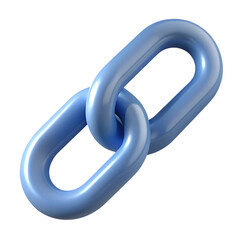 3d Realistic Chain or link Icon illustration in plastic style