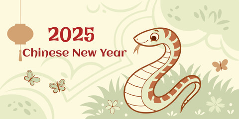 Fototapeta premium Ai generates festive celebration for 2025 chinese new year embracing culture with a serpent theme