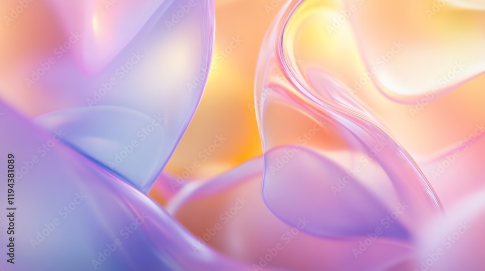 Fototapete close-up of an abstract background with fluid, organic shapes and subtle textures, blending soft and