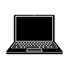 Minimalist Laptop Silhouette Vector Design