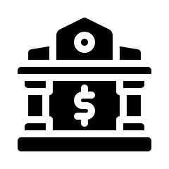 Bank glyph icon