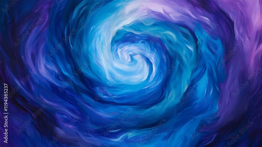 Aufkleber close-up of a vibrant abstract background with swirling colors in shades of blue and purple, creatin