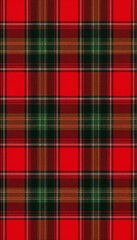 Obraz premium Tartan checkered pattern with red, green, black, white, and orange lines. Fashion design, textiles, clothing, seasonal marketing, heritage-themed materials, patterns for branding. Tradition. Herit