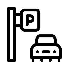 Parking lot line icon