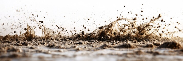 Dramatic Mud Splash Explosion Brown Dirt Texture Background