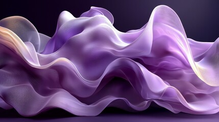 Purple fabric waves, abstract background, elegant design, website header