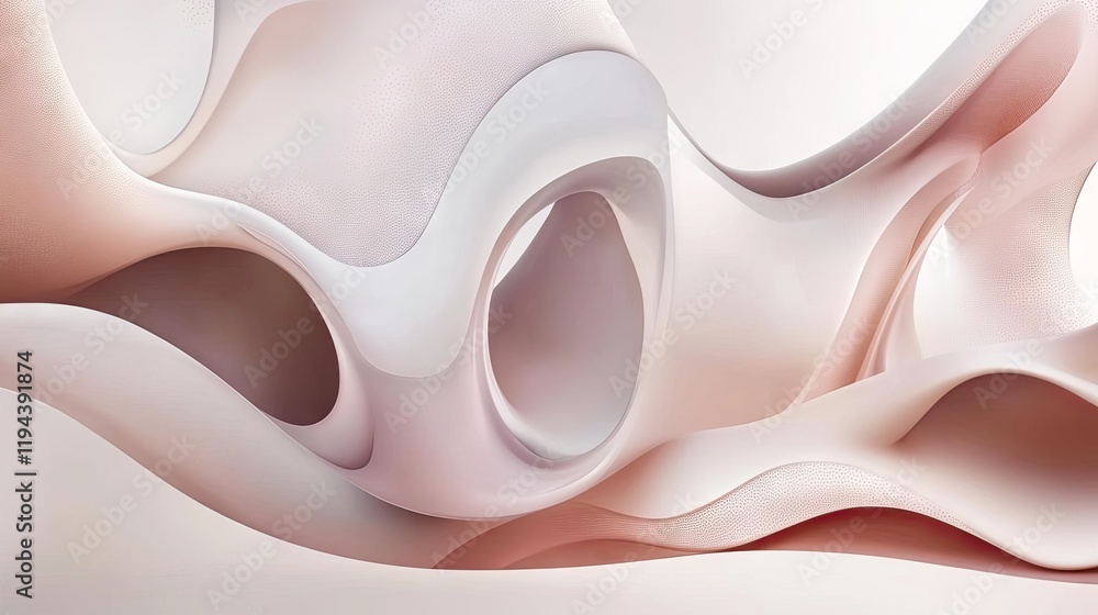 Poster abstract modern illustration with smooth gradients and dynamic overlapping shapes.