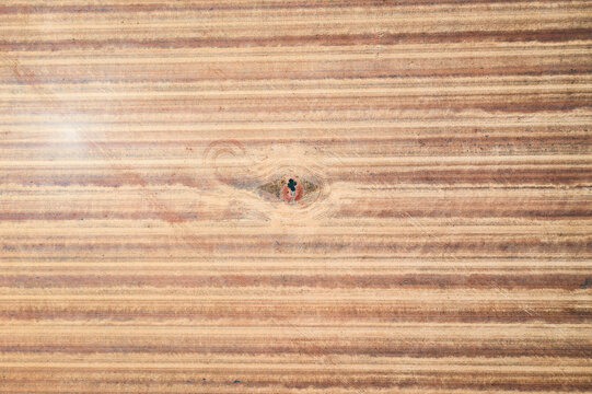 Aerial view of field in the countryside, Western Australia